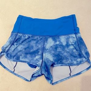 Lululemon size 6 high waisted speed shorts